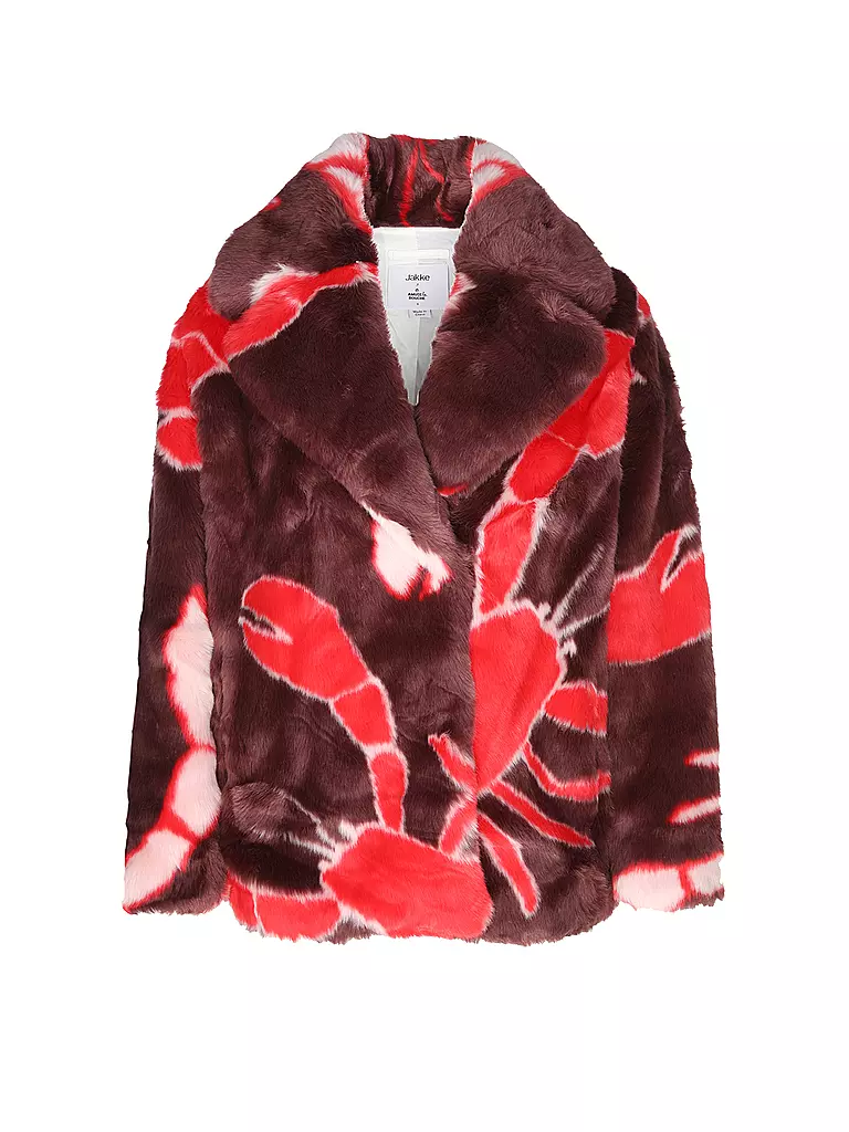 JAKKE Jacke in Felloptik RITA  rot