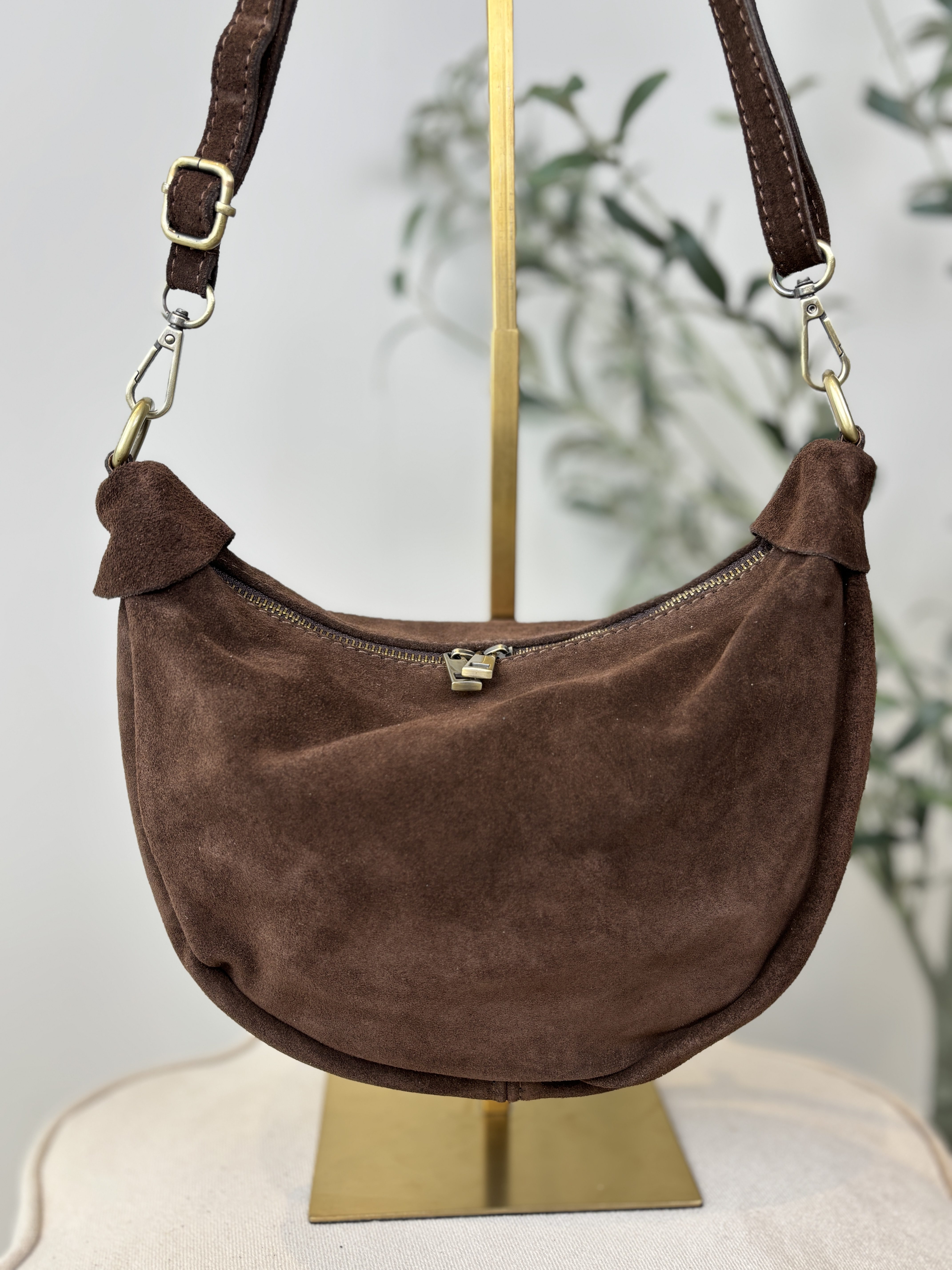 Elsie Bag - Suede Donker Bruin