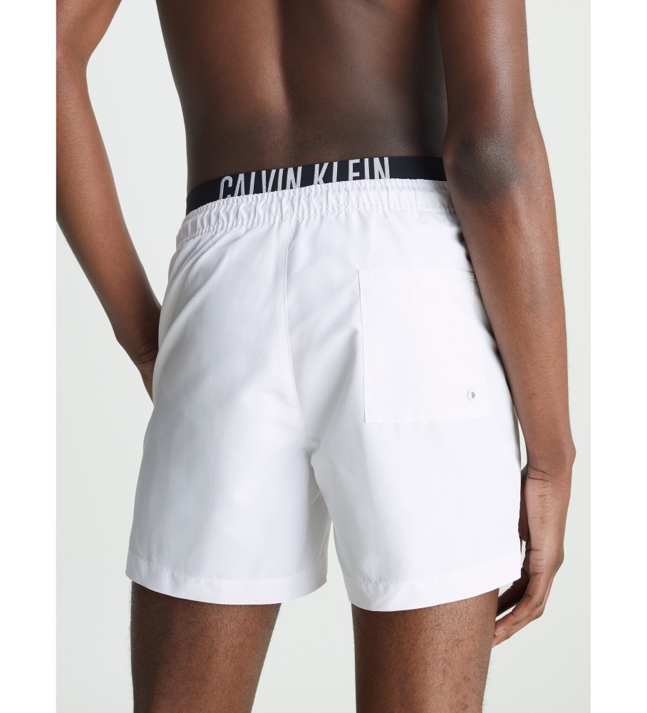 Calção de banho Calvin Klein Intense Power com cós duplo, branco
