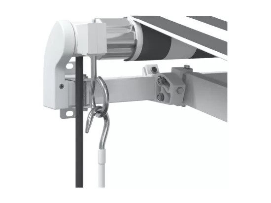 Auvent rétractable automatique avec LED anthracite et blanc