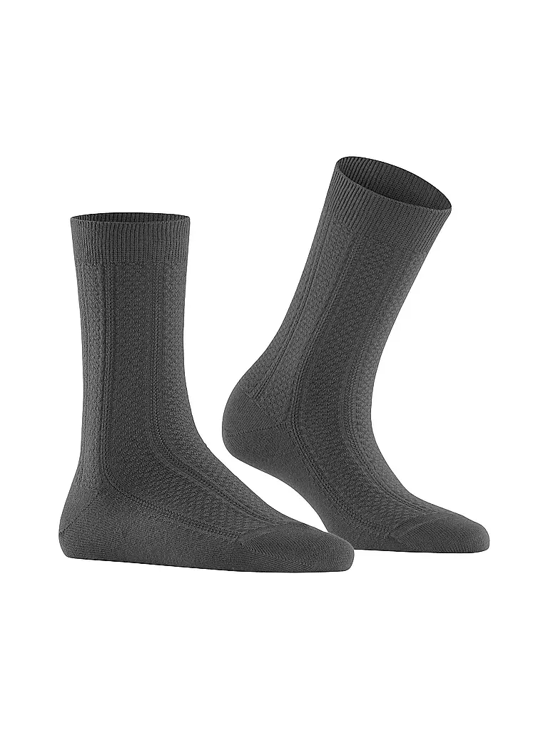 FALKE Socken NEEDLEPOINT dark rock grau