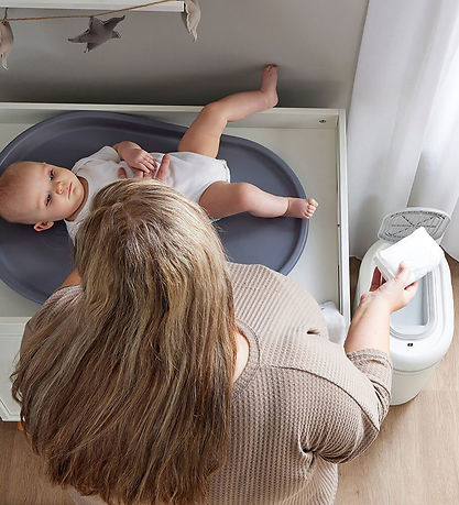 Shnuggle Windelbehälter - Eco Touch - Weiß/Grau