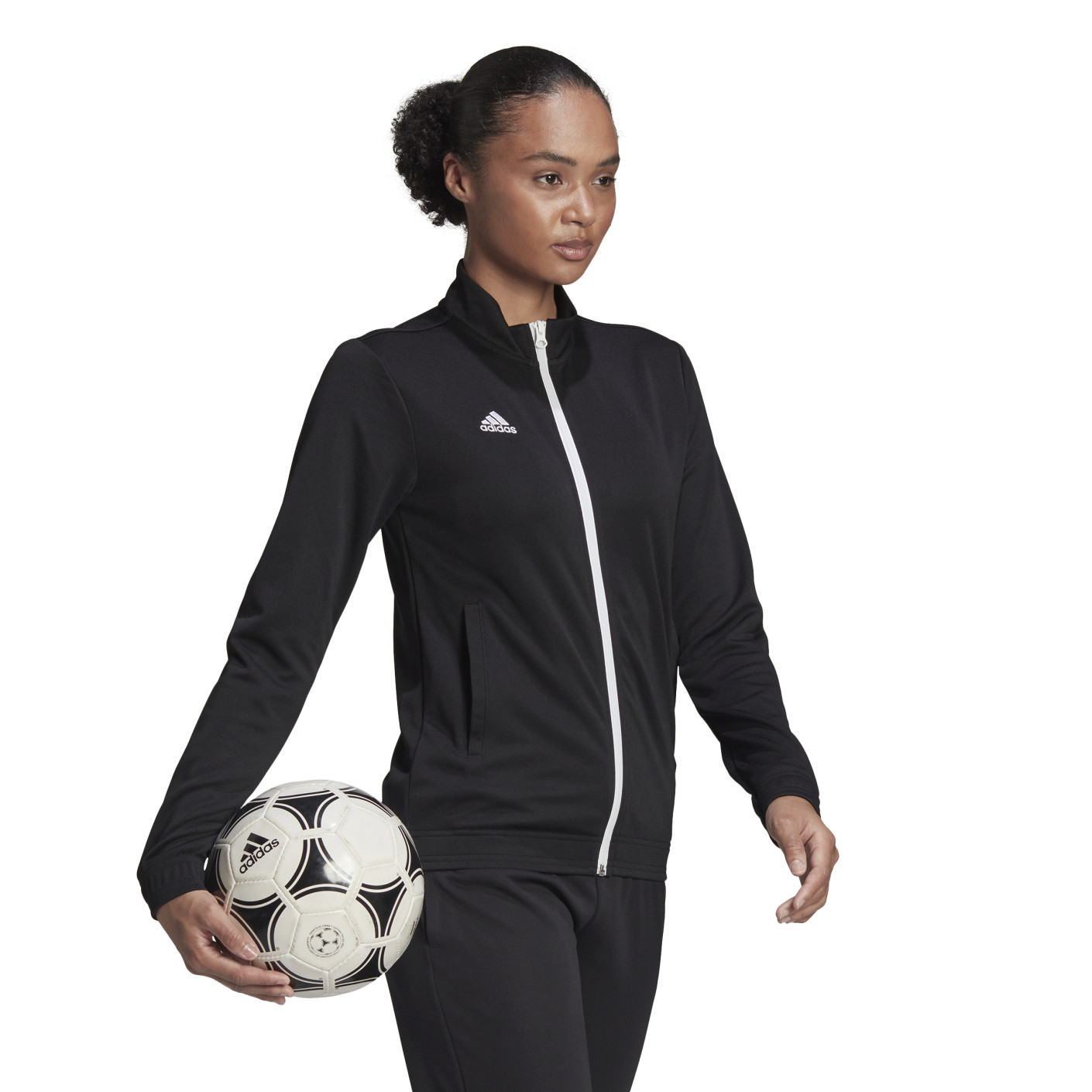 Adidas Entrada 22 Trainingsjack Dames Zwart Wit