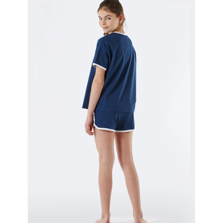Schiesser Pyjama Organic Cotton nachtblau