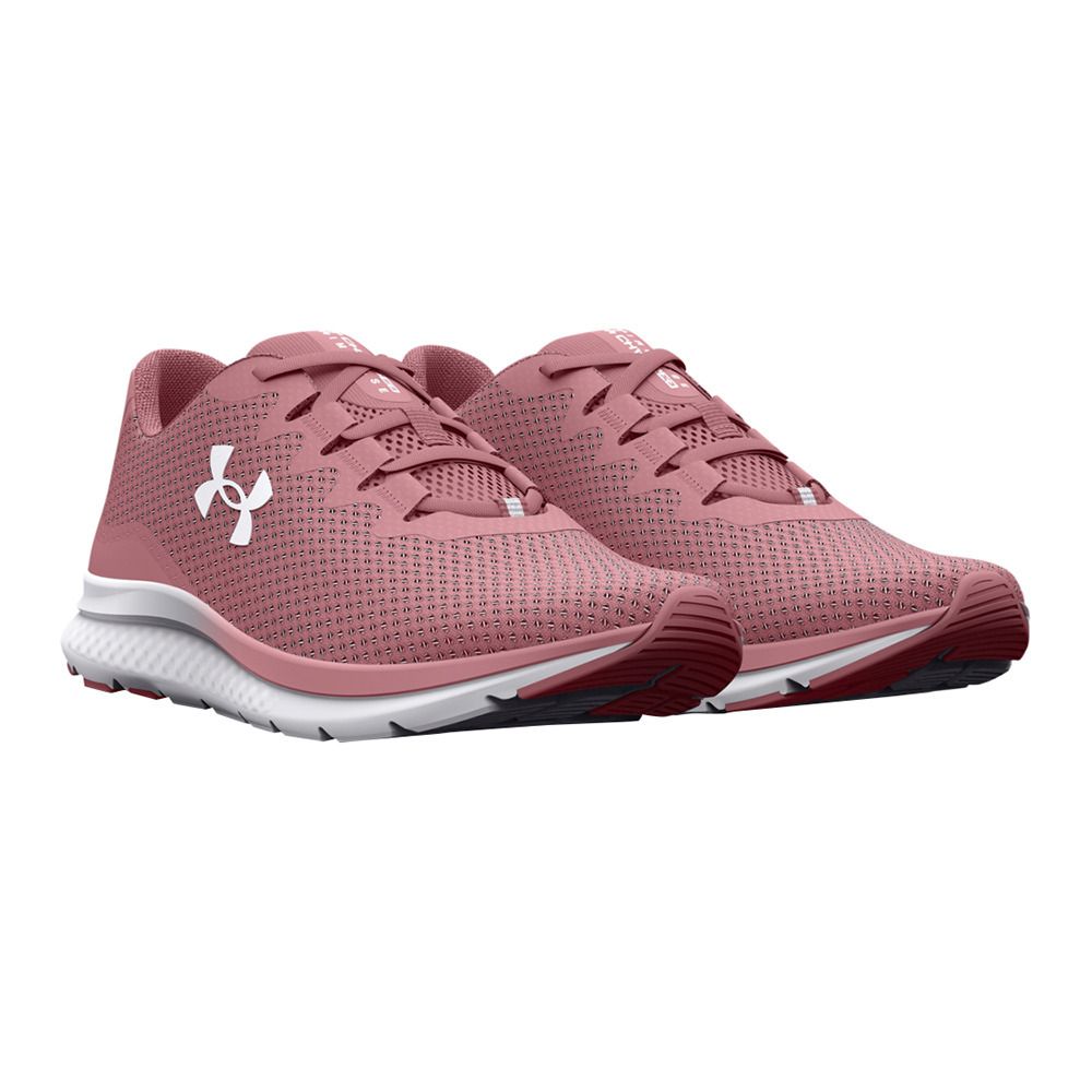 Under Armour UA CHARGED IMPULSE 3 - Chaussures running Femme pink elixir/pink elixir/white