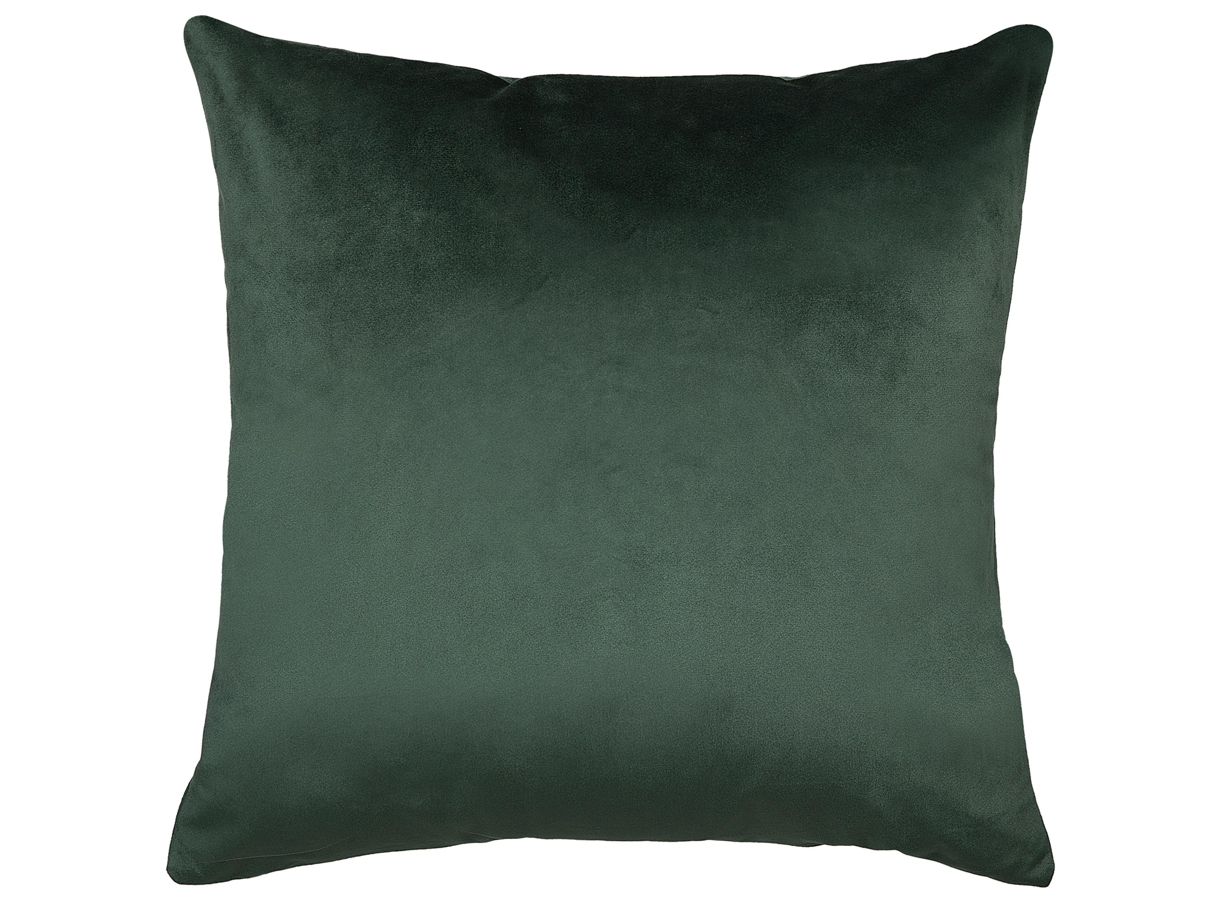 Set van 2 sierkussens BELLEROSE Fluweel 45 x 45 cm Donkergroen bladpatroon