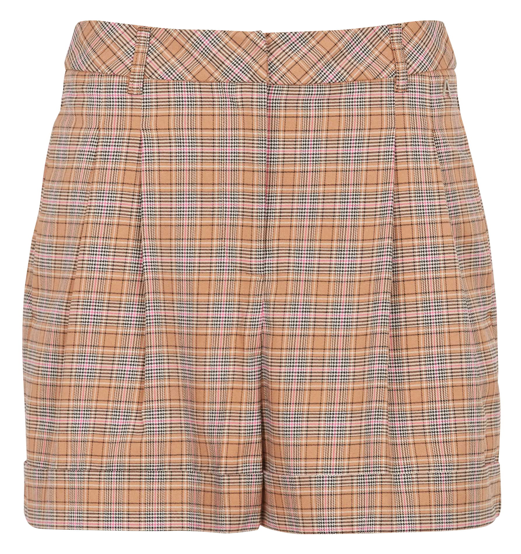 Short taille haute large | Marron