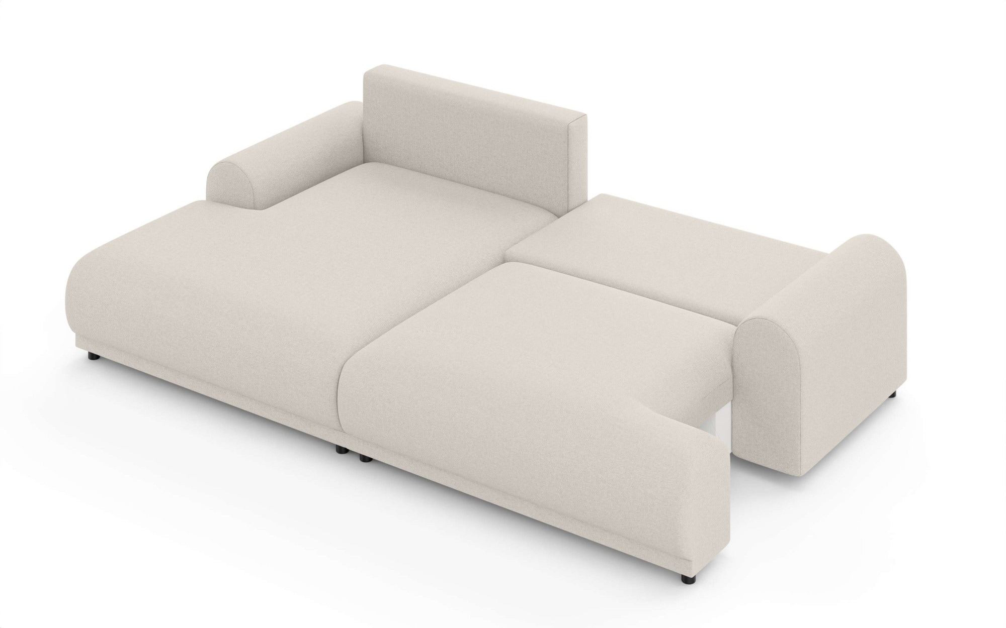 Home affaire Ecksofa »Marsby, mit Bettfunktion und Bettkasten, Masse: B/H/T 242/65/145 cm« L-Form mit Wellenunterfederung, Recamiere links oder rechts bestellbar