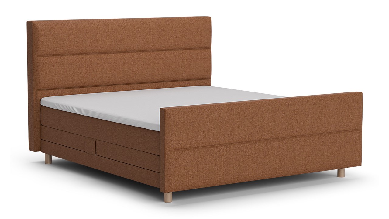 Elektrische boxspring Mica - Soft touch terracotta