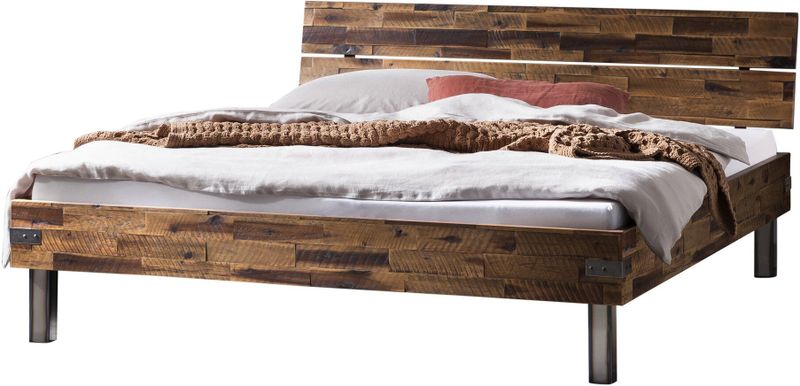 Hasena - Duno - Massief Houten Bed - Acacia - Vintage Ijzer