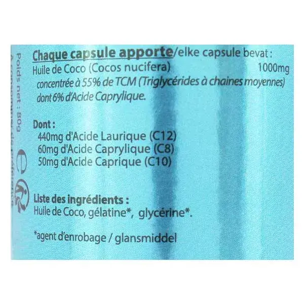 Óleo de Coco Vit'all+ 1000mg 60 cápsulas