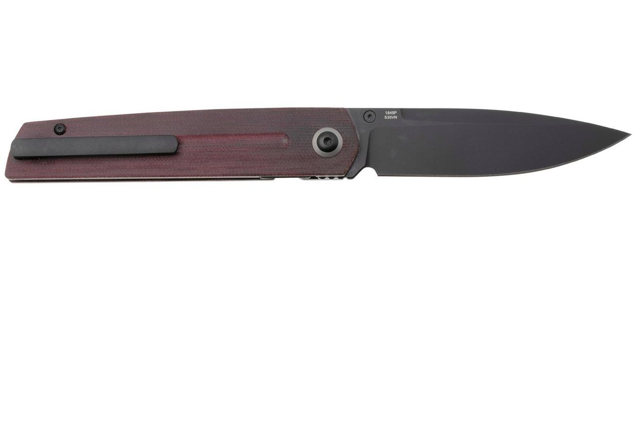 Artisan Cutlery Sirius 1849P-BDRC, PVD S35VN, Red Micarta zakmes, Ray Laconico design