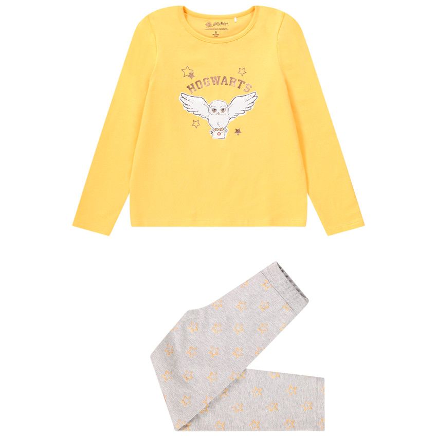 Pyjama 2 pièces en jersey Harry Potter - Gris clair
