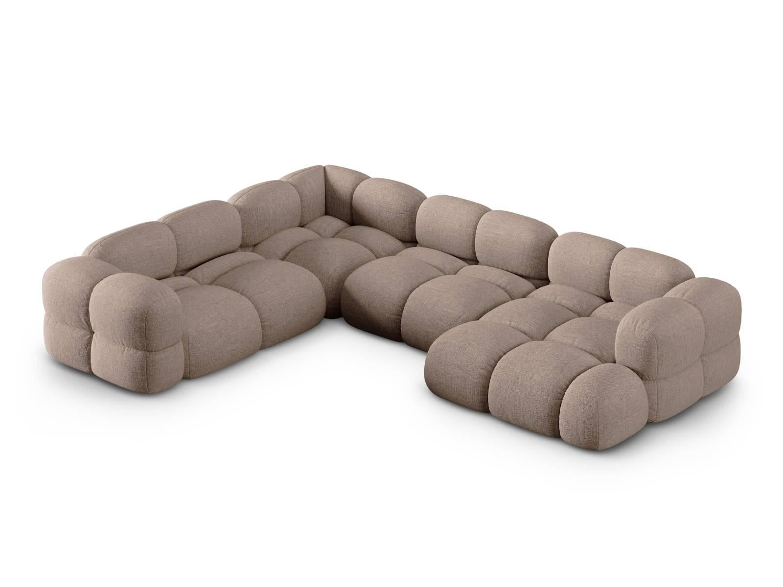 Cosmopolitan Design Loretto 3,5-zits Hoekbank Links - Cappuccino