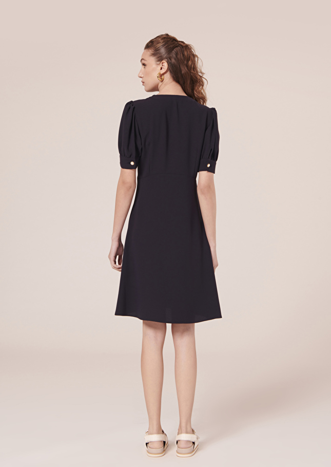 Robe Roucoulebleu nuit en crêpe