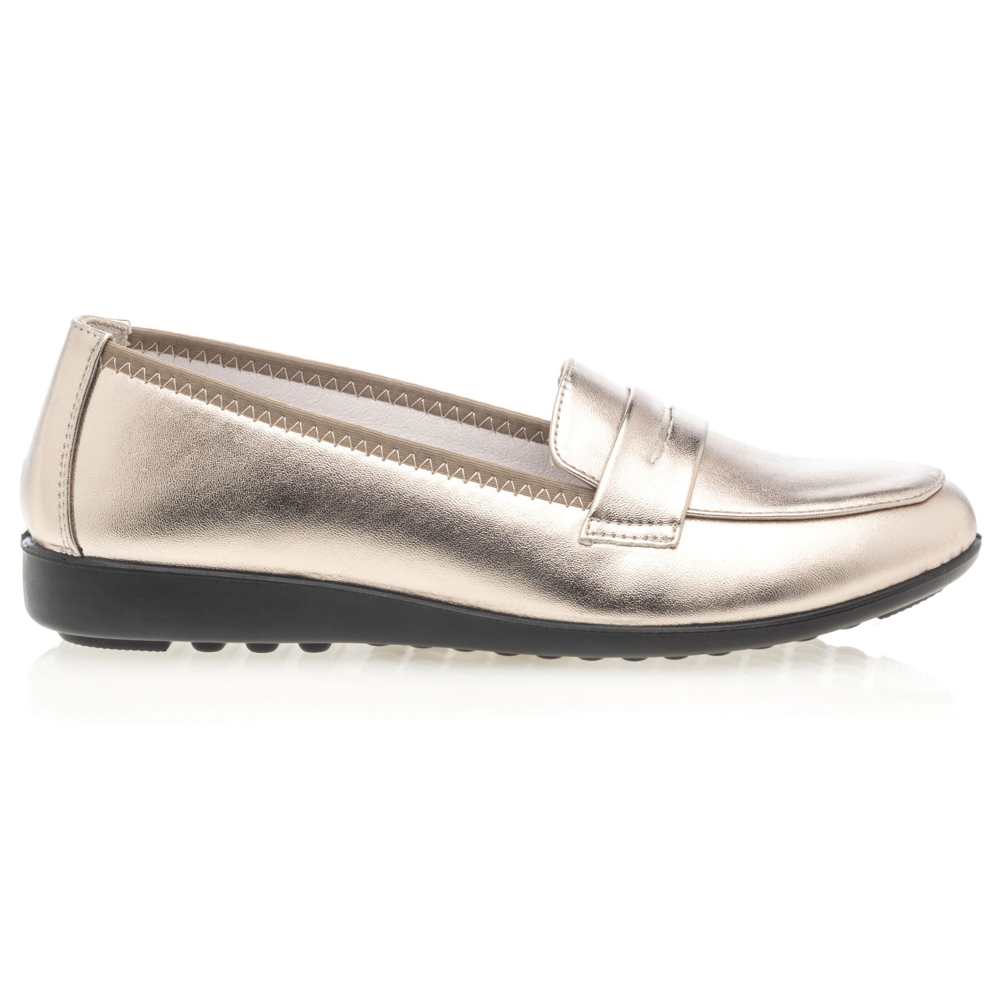 Mocassins pieds sensibles Femme bronze