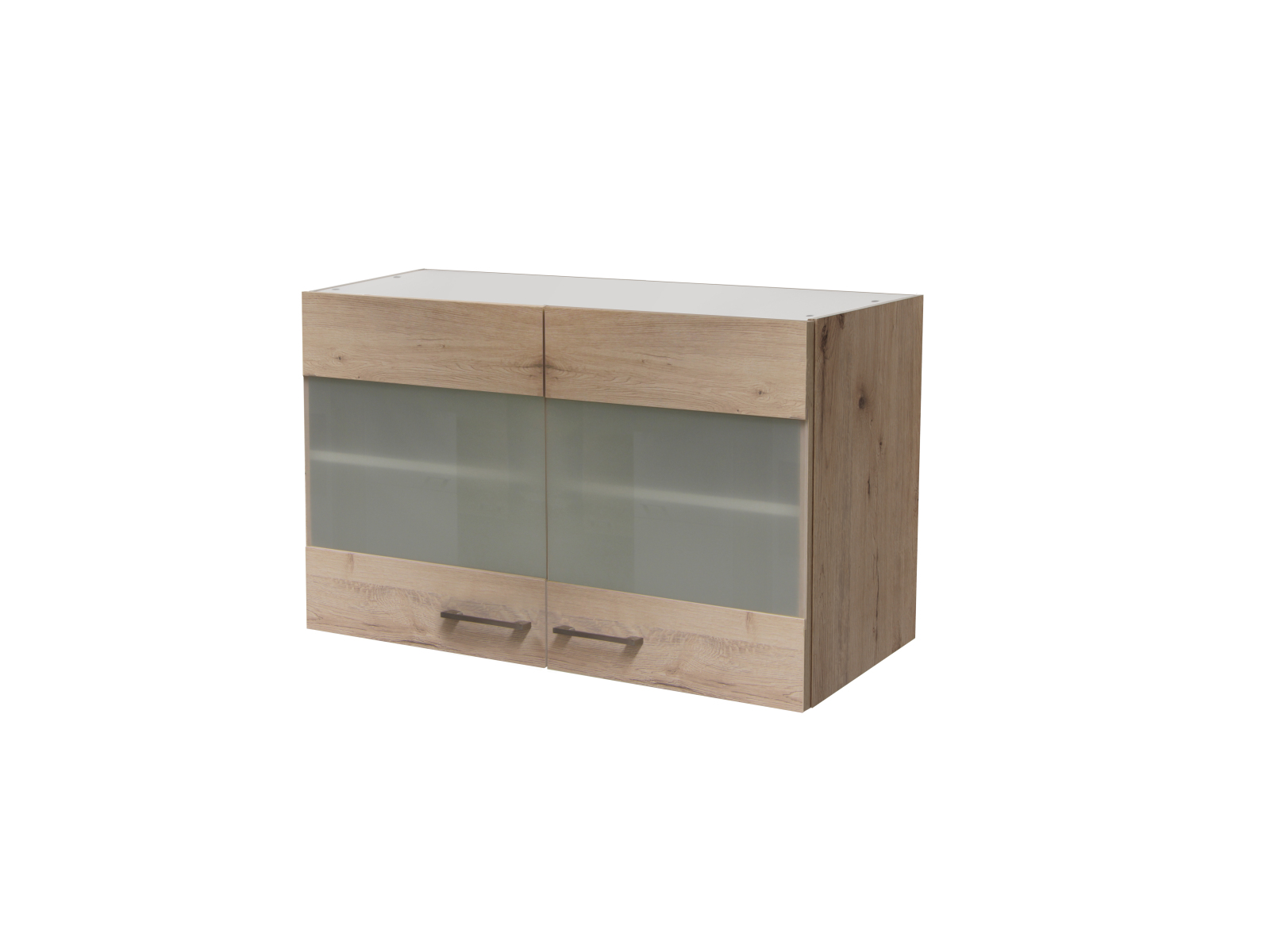 Glas-Hängeschrank RIVA - San Remo Eiche hell - 100 cm