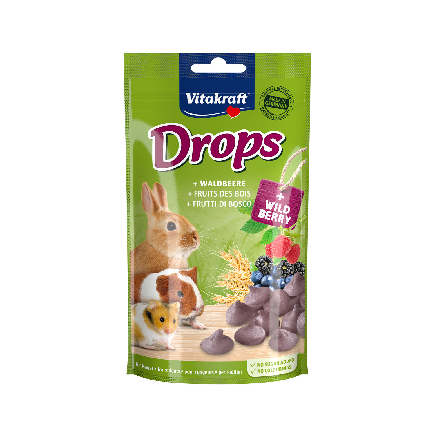 Vitakraft Drops Konijn & Knaagdier - Bosbessen