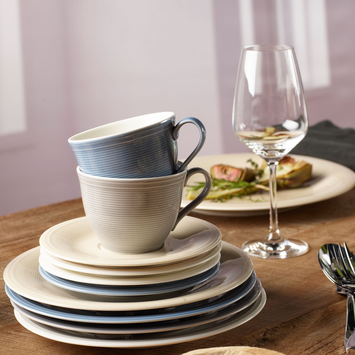 Color Loop Coffee cup Blue, 6.1 oz, Premium Porcelain