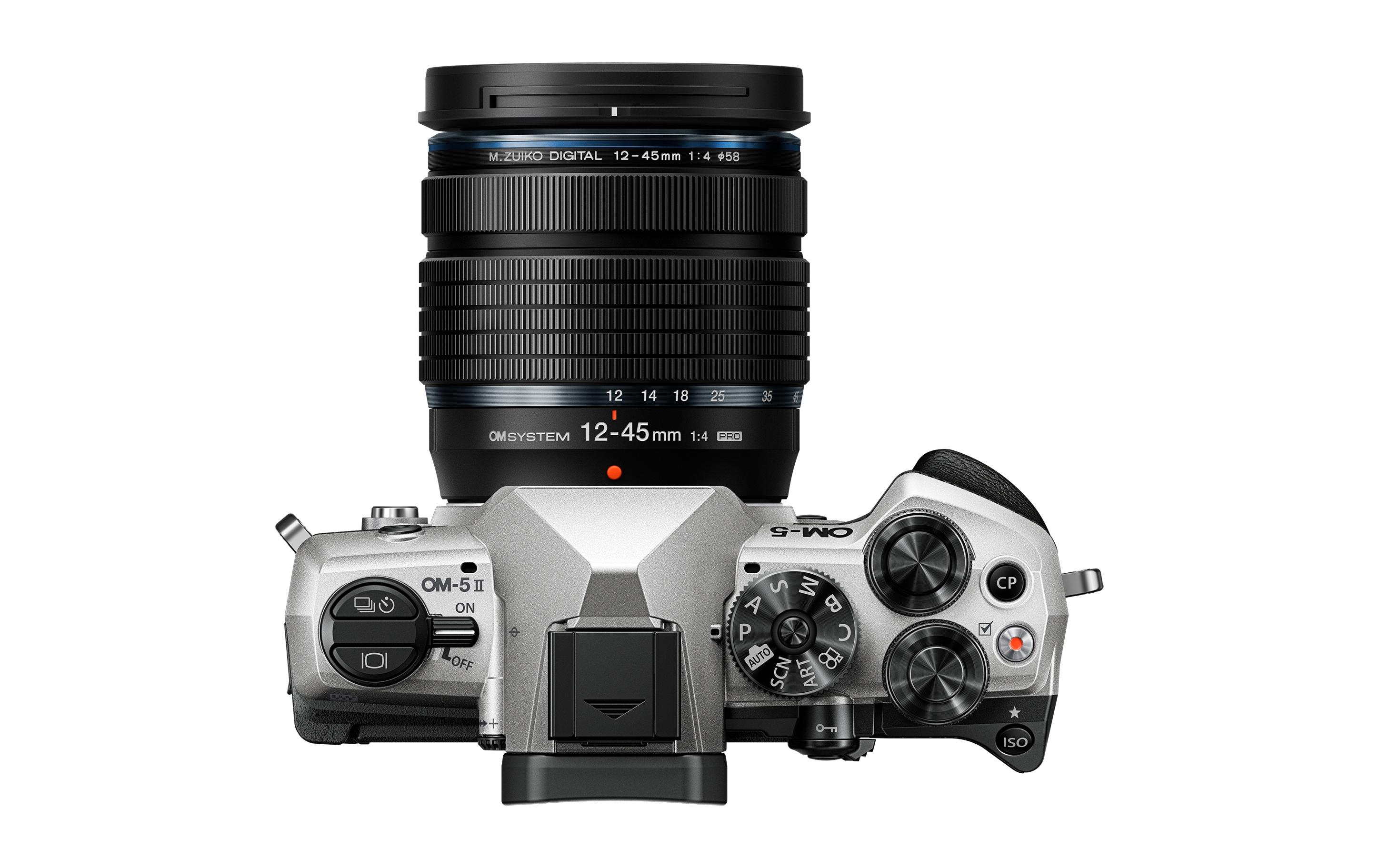 Fotokamera OM-5 II M.Zuiko Digital ED 12-45mm Kit Silber<br>Ultrakompakte, leichte spiegellose Kamera mit Objektiv