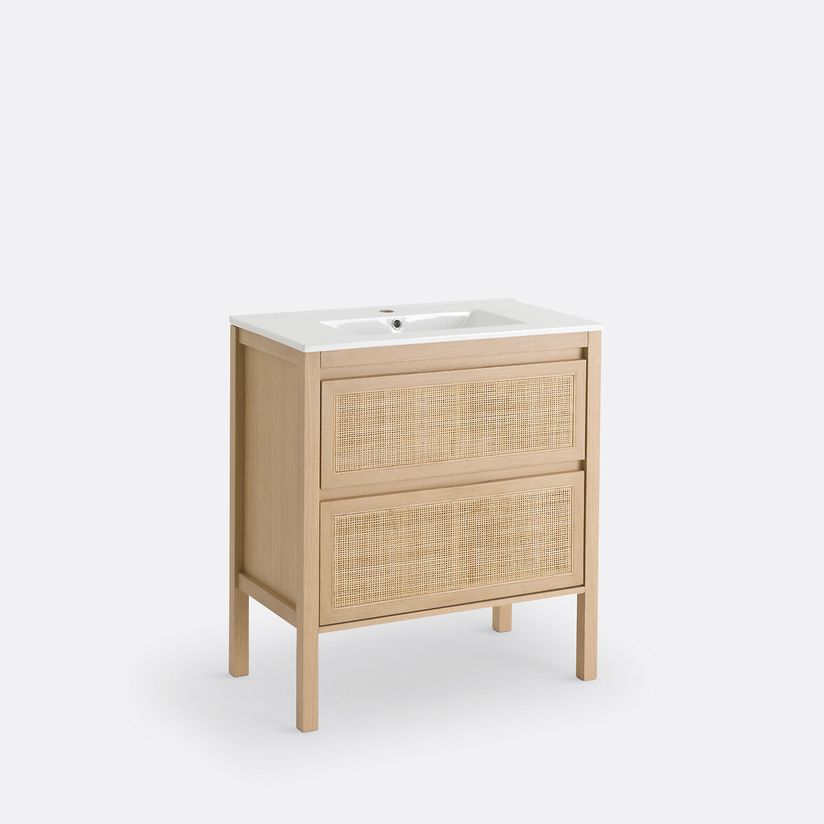 LA REDOUTE INTERIEURS<br>Móvel lavatório com 2 gavetas em rattan L80 cm, Lumpa
