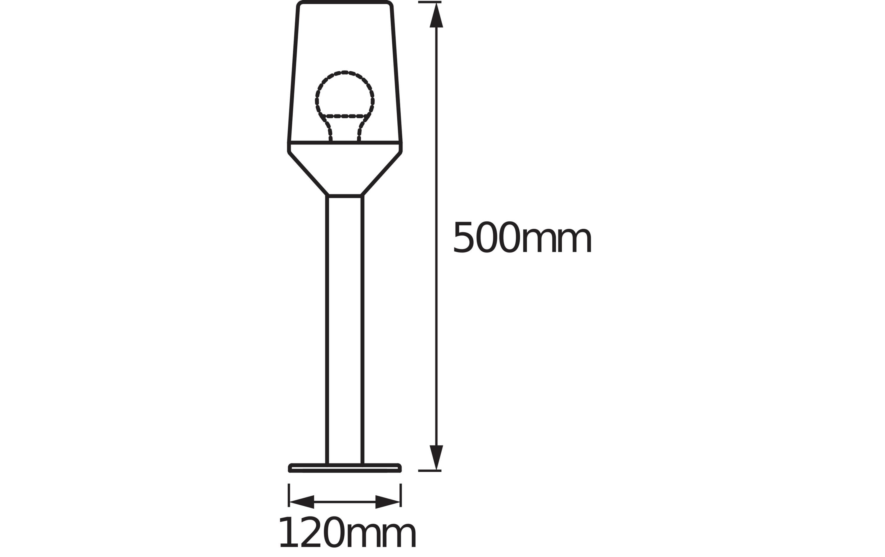 Sockelleuchte Endura Classic Calice, 50 cm, E27, SilberWegeleuchte für den Aussenbereich