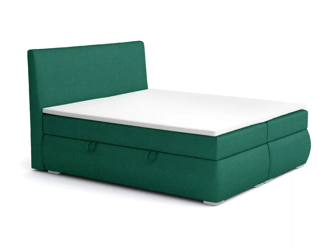 LIT BOXSPRING avec tiroirs de rangement Buffalo 200x200 cm, Fancy 36 (Vert)