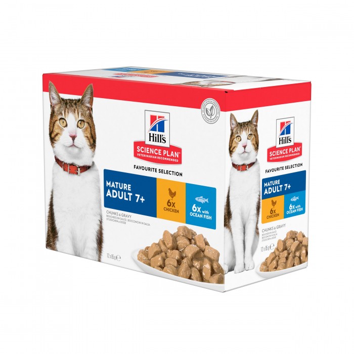 HILL'S Science Plan Mature Adult 7+ en Sachets - Pâtée pour chat
