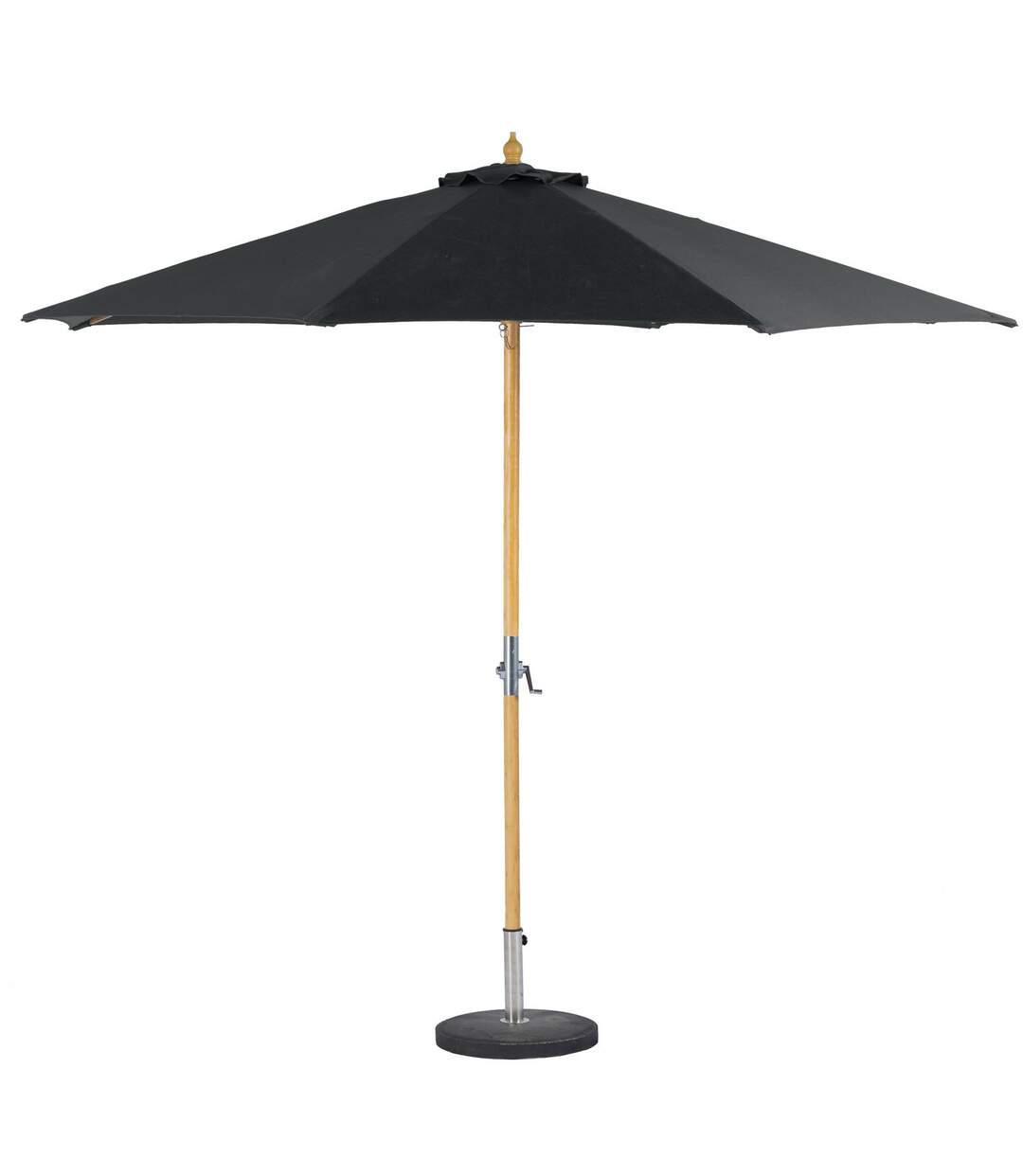 Parasol droit rond en bambou Tinaei - Diam. 300 cm - Gris ardoise