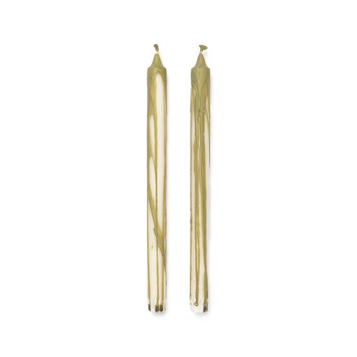 ferm LIVING Dryp 2 Pak Stearinlys, Olive