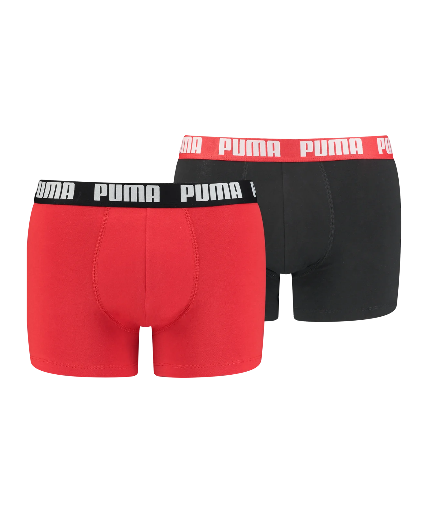 PUMA Basic Boxer 2er Pack Rot Schwarz F786