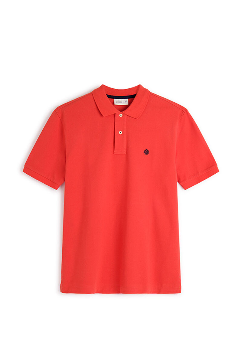 Camisa polo básica em piqué - vermelha
