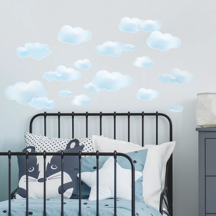 Room Mates Wolken Blau Mehrfarbig