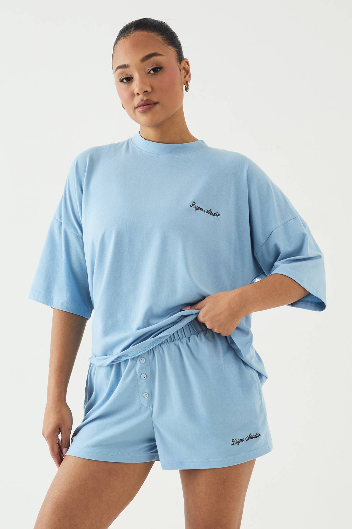 Ensemble Short Supersoft À Boutons Henley Lounge Dsgn Studio
