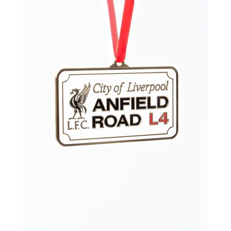 Liverpool Anfield Road Signe Christmas Decoration - Blanc/Noir