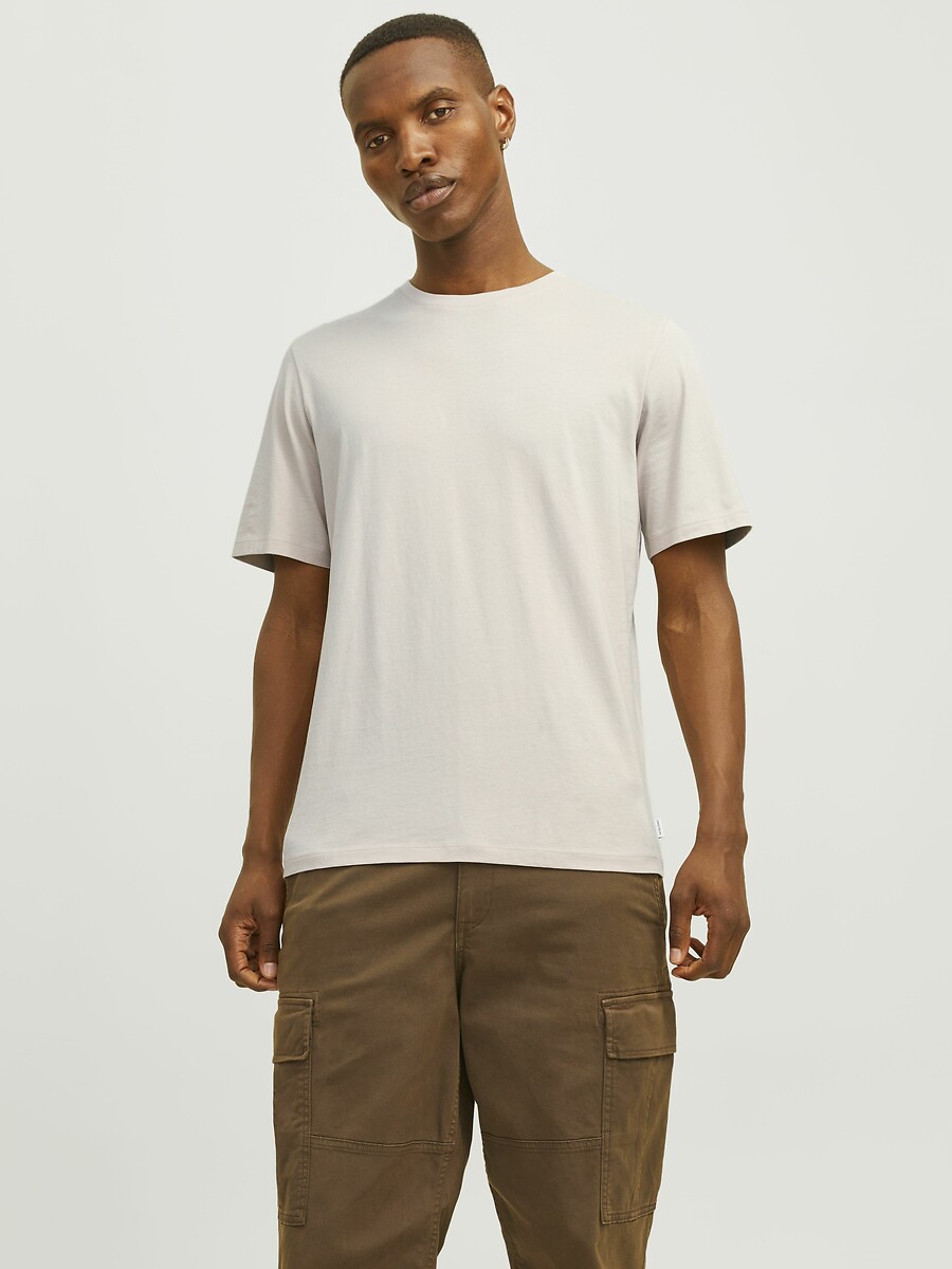 JACK & JONES<br>Camiseta de gola redonda em algodão orgânico