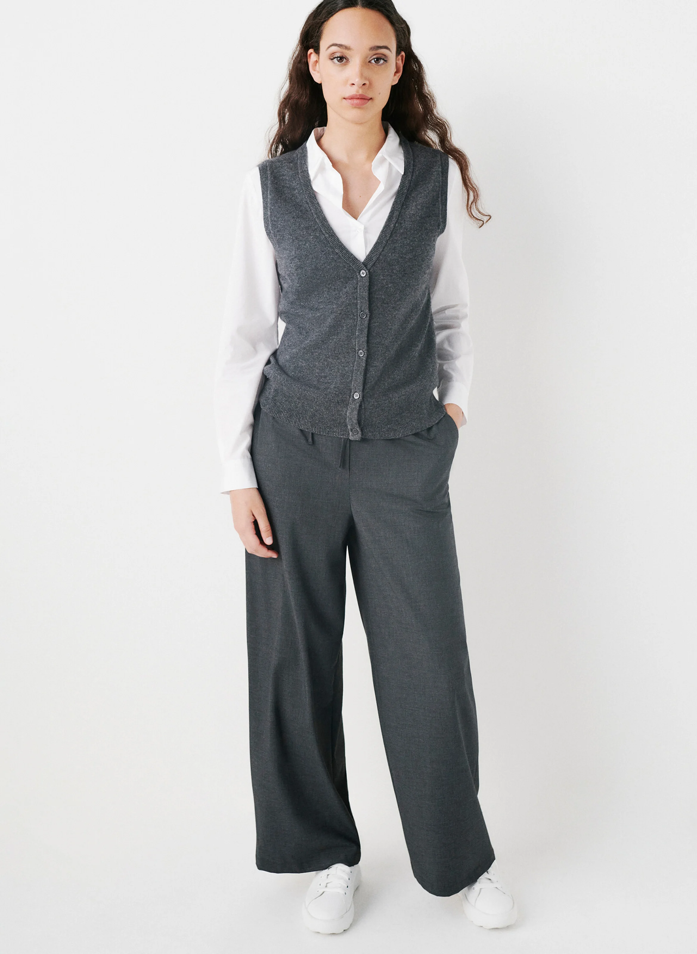 PEINTURE3 - Pantalon large| Gris
