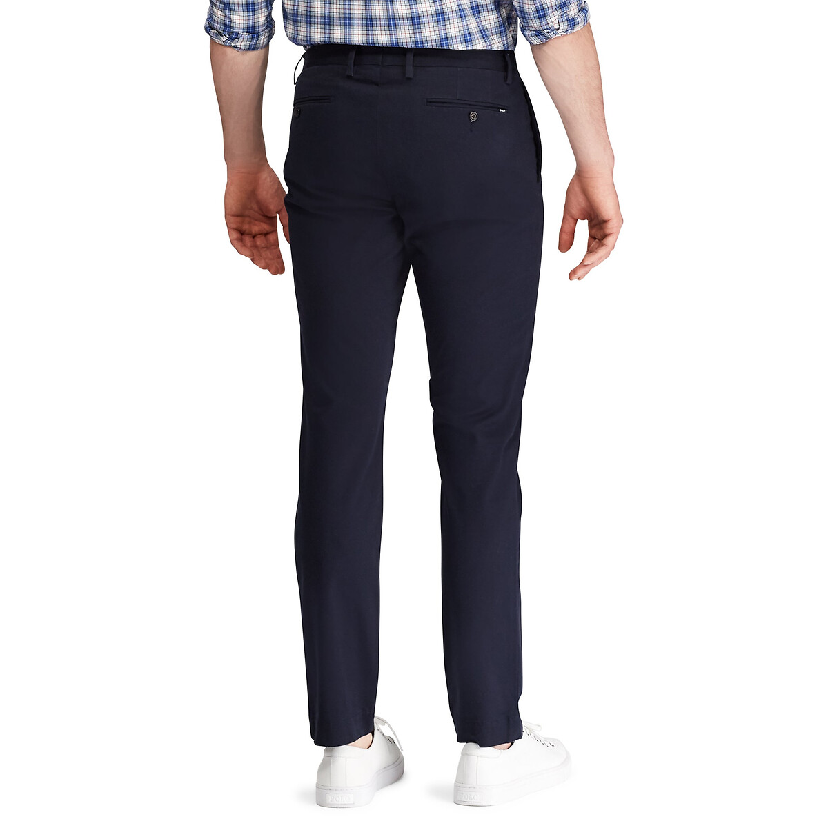 POLO RALPH LAUREN<br>Calças chino slim em tecido elástico