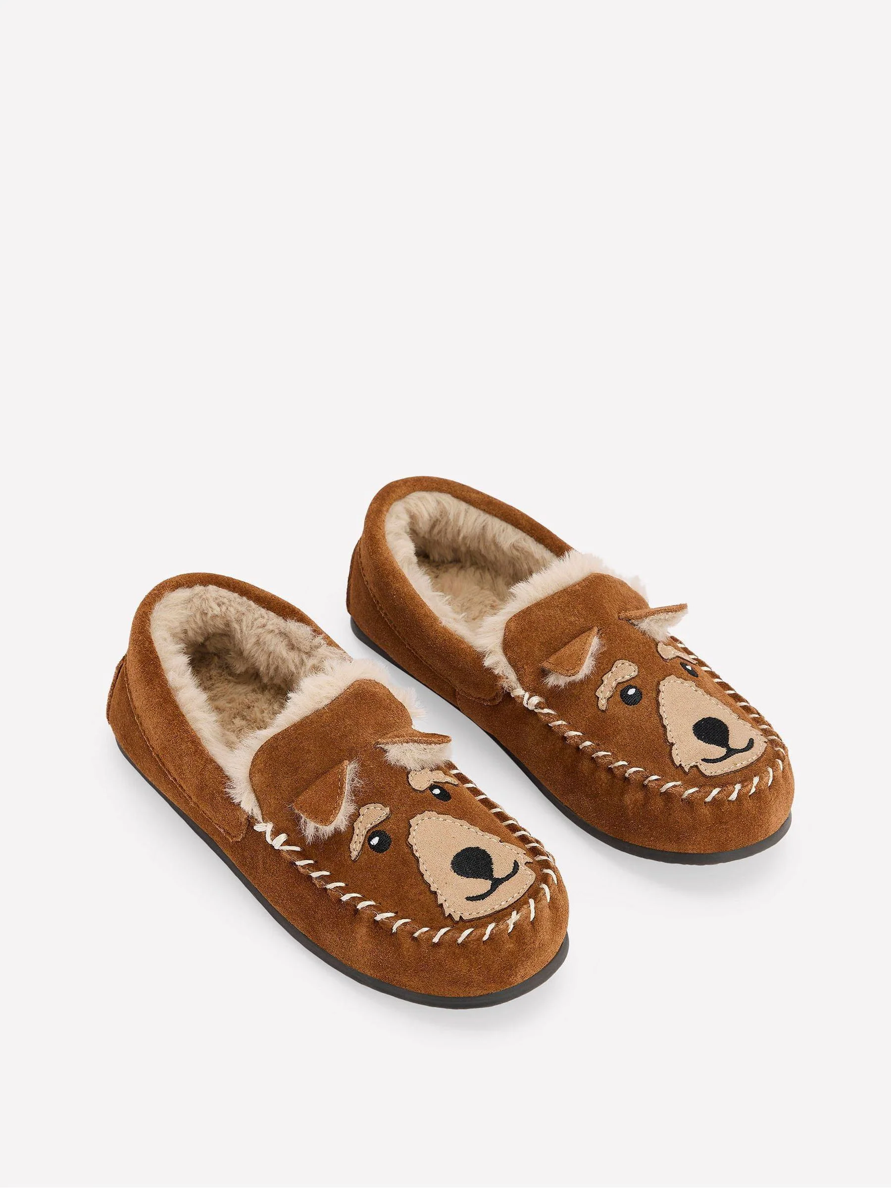 Boden Cosy Suede Dog Slippers