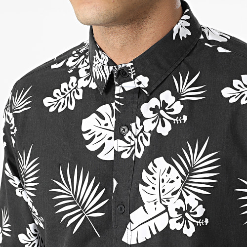 Chemise Manches Longues Floral H63130 Noir Blanc