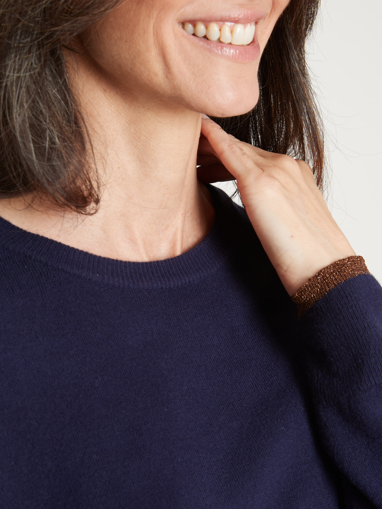 Pull col rond maille douce