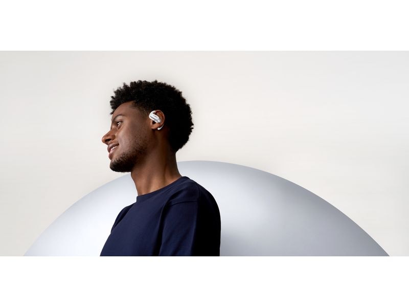 Shokz Wireless In-Ear-Kopfhörer OpenFit Air Weiss Open-Ear-Sportkopfhörer