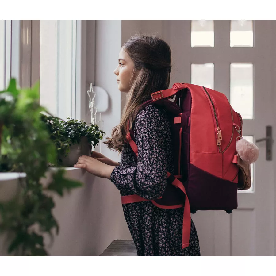 Belmil Schulrucksack 2-IN-1 Schulrucksack & Gürteltasche Coral