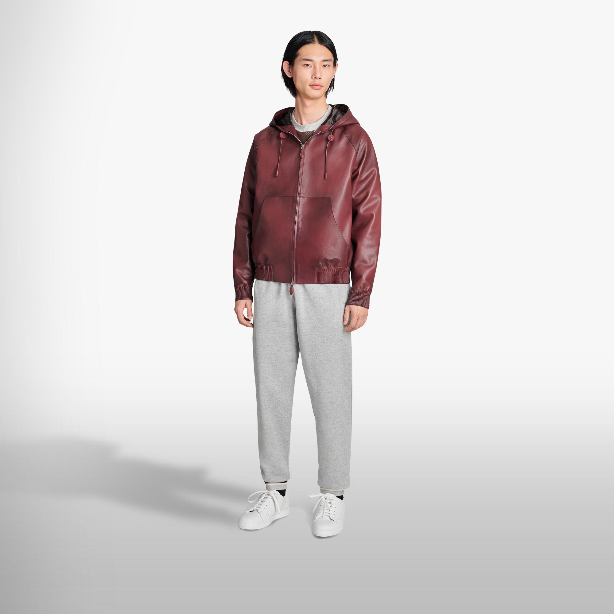 B-Way En Cuir Patine
