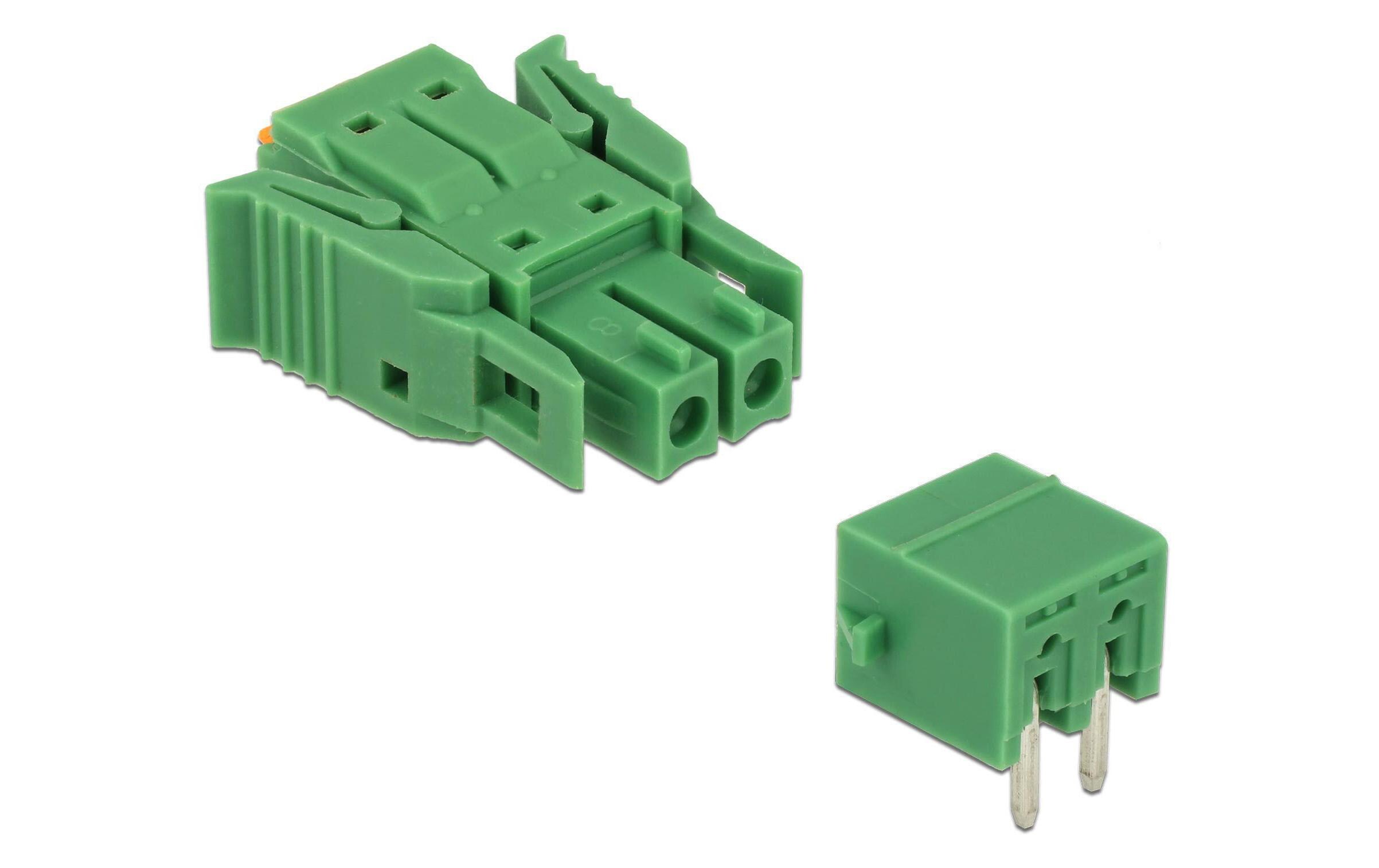 2Pin, 3.81 mm Rastermass horizontalDelock Terminalblock Set für Platine 2 Pin 3.81 mm Rastermass horizontal