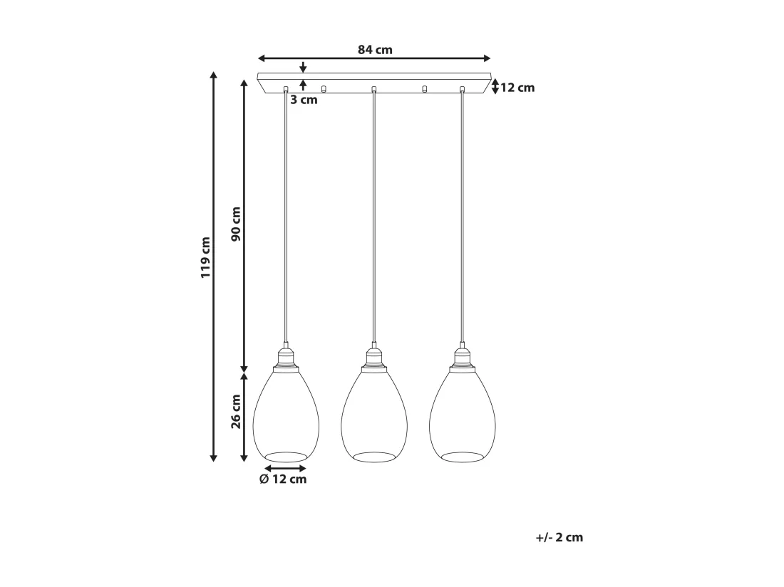 Lampe suspension COOSA Verre Transparent