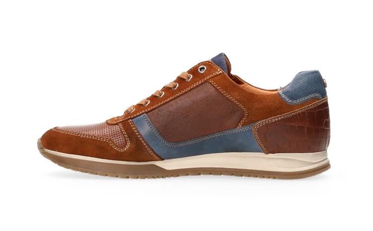 Australian Footwear Browning Leather wijdte H Cognac/blauw