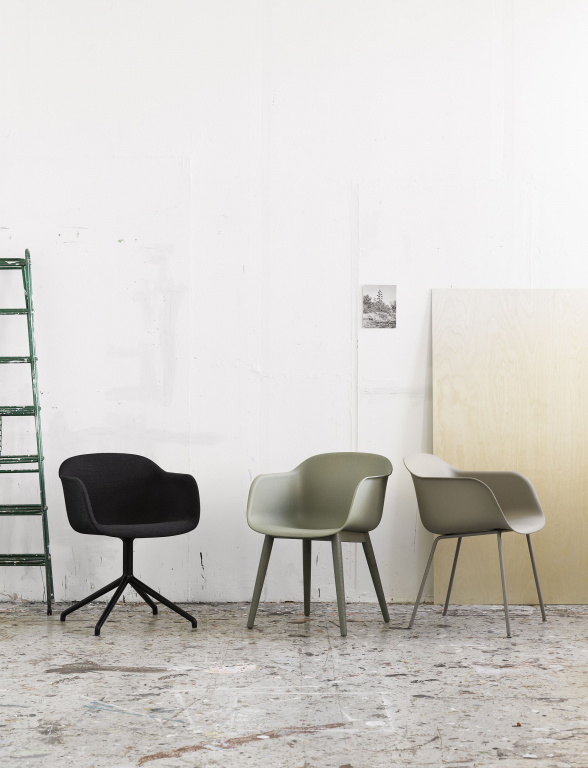 Muuto Fiber Wood stoel oak white