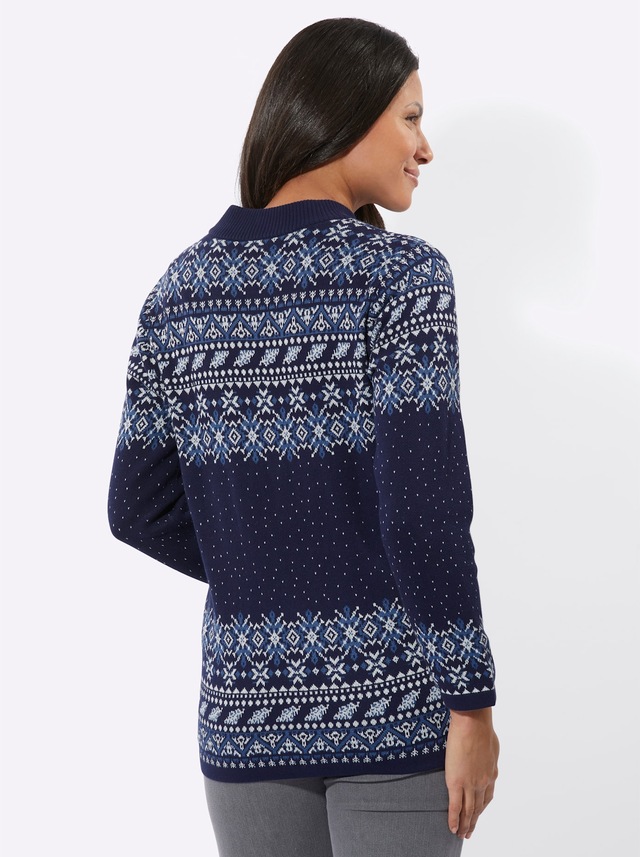 Classic Basics Jacquardstrickjacke