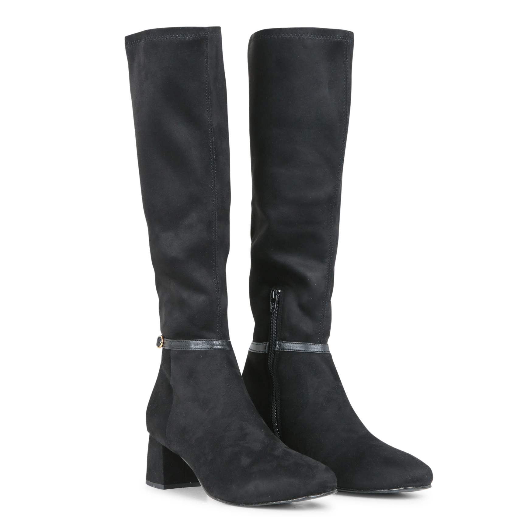 ANNA - Bottes en cuir mélangé | Noir